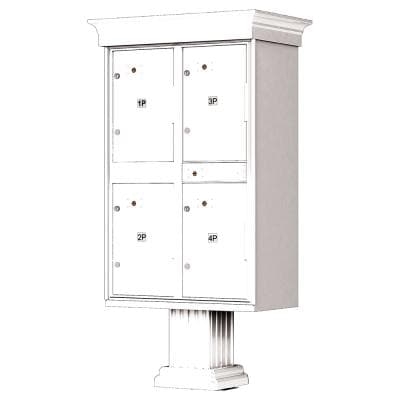 Florence Classic Decorative 4 Unit Outdoor Parcel Locker Model #1590-T2V
